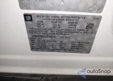 2020 Buick Envision Awd Essence z USA, uszkodzony, nr VIN LRBFX2SA2LD104346